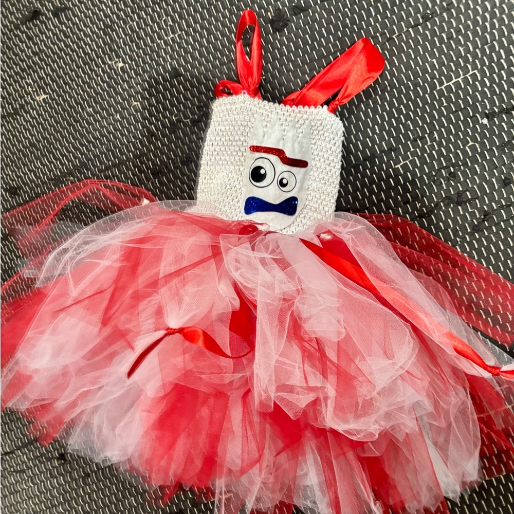 Kids Red and White Tutu Costume